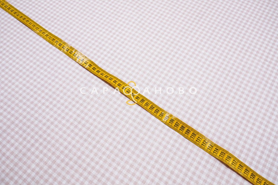 Ткань Бязь 150 см 120 г/м2 рис. 159 Клеточка, 1/1 Вид бежевый, фото 5
