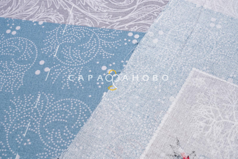 Ткань Рогожка 150 см рис. 3135-1 Новогодняя сказка, фото 7