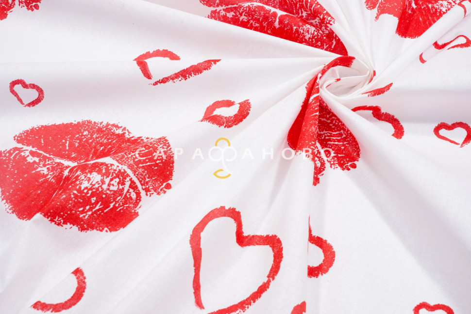 Ткань Бязь 150 см рис Sweet lips 10477 вид 1, фото 7