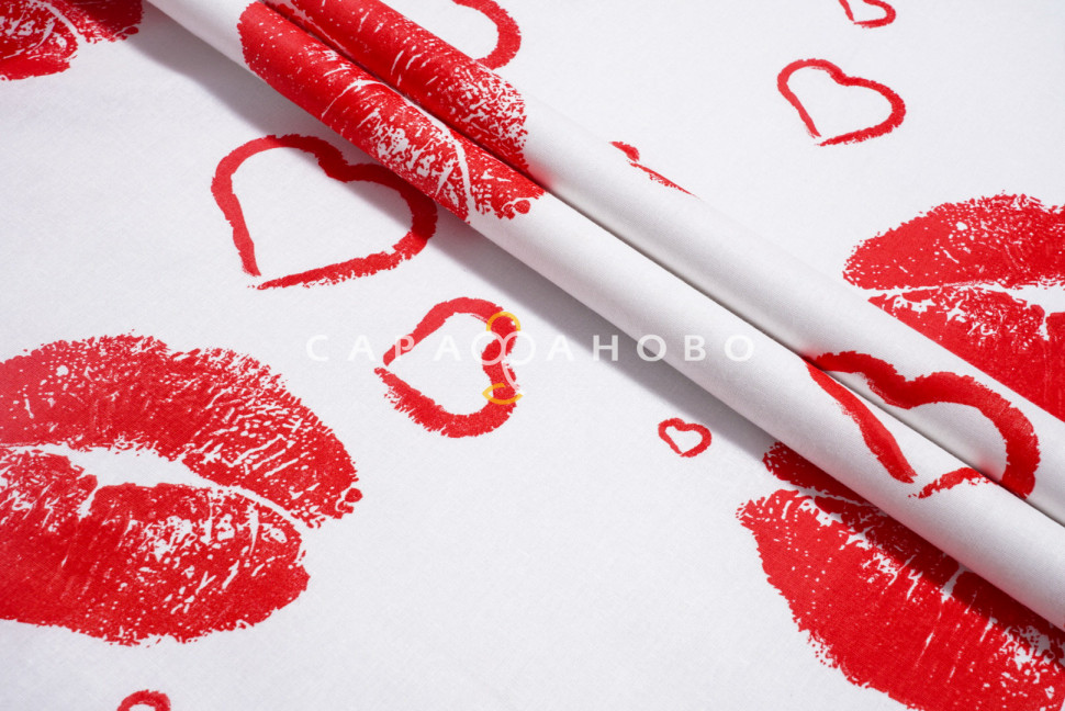 Ткань Бязь 150 см рис Sweet lips 10477 вид 1, фото 8