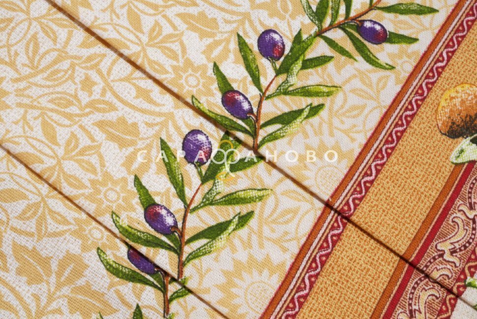 ткань рогожка 150 см "Изобилие" рис 10715-1, фото 3