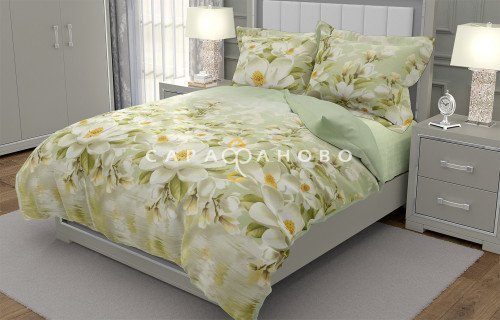 Ткань Перкаль 220 см 125 г "ЭЛИТ" рис 200261 Магнолия (основа)