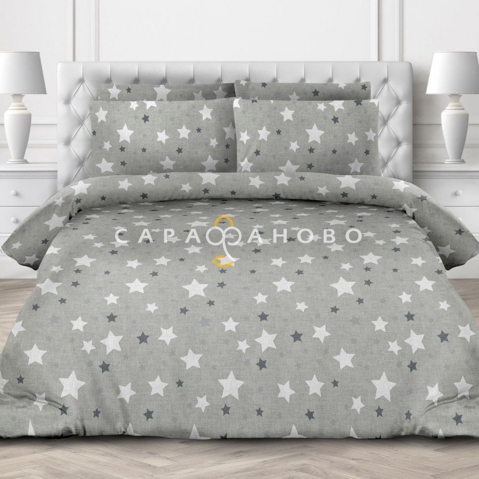 Ткань Бязь 220 см рис 21169 вид 1 Stardust основа, фото 1