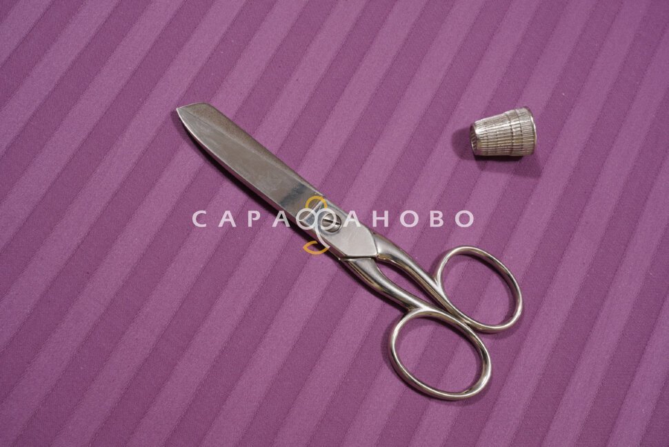 Ткань Страйп-Сатин 240 см рис. 35001 Баклажан (полоса 1х1), фото 8