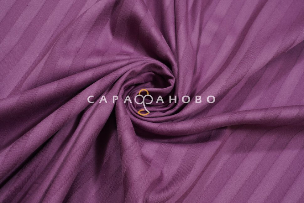 Ткань Страйп-Сатин 240 см рис. 35001 Баклажан (полоса 1х1), фото 6