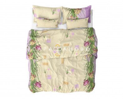Ткань Бязь 150 см 140 гр рис. 3в2/3 Ирисы
