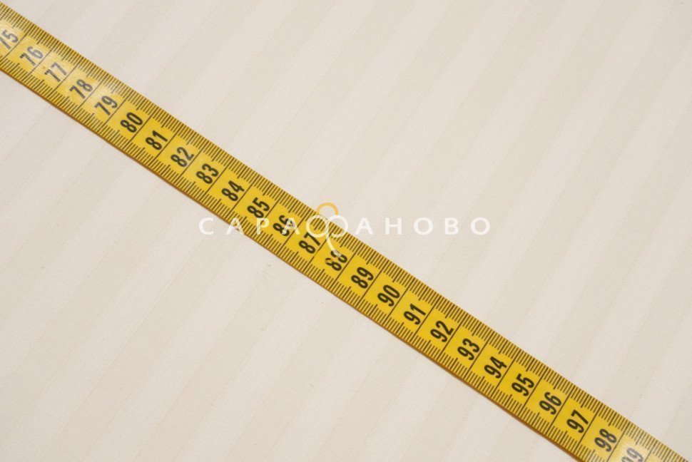 Ткань Страйп-Сатин 240 см рис. 31006 Бежевый (полоса 1х1), фото 6