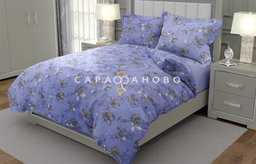 Ткань Бязь 220 см 120 гр рис. 289в2/1 Цветы сакуры