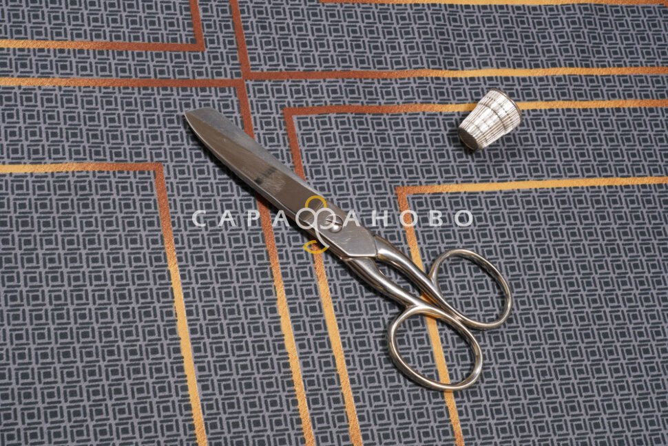 Ткань Сатин 220 см "Шарль Графит" рис 23002-3, фото 3