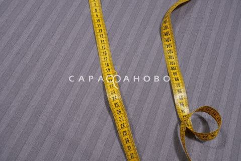 Ткань Поплин-страйп 220 см рис. 12423 вид 2 Серый (1х1)