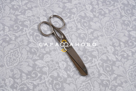 ткань рогожка 150 см рис. 23097-1 Вензель (серый)