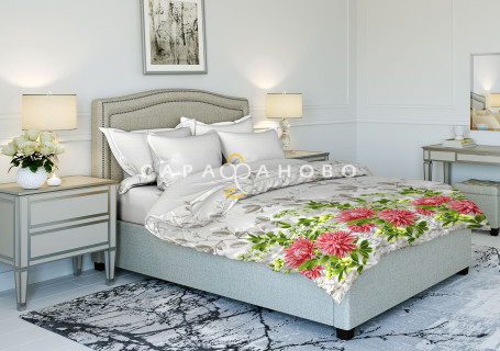 Ткань Бязь 220 см рис. 5562-2 "Астры купон"