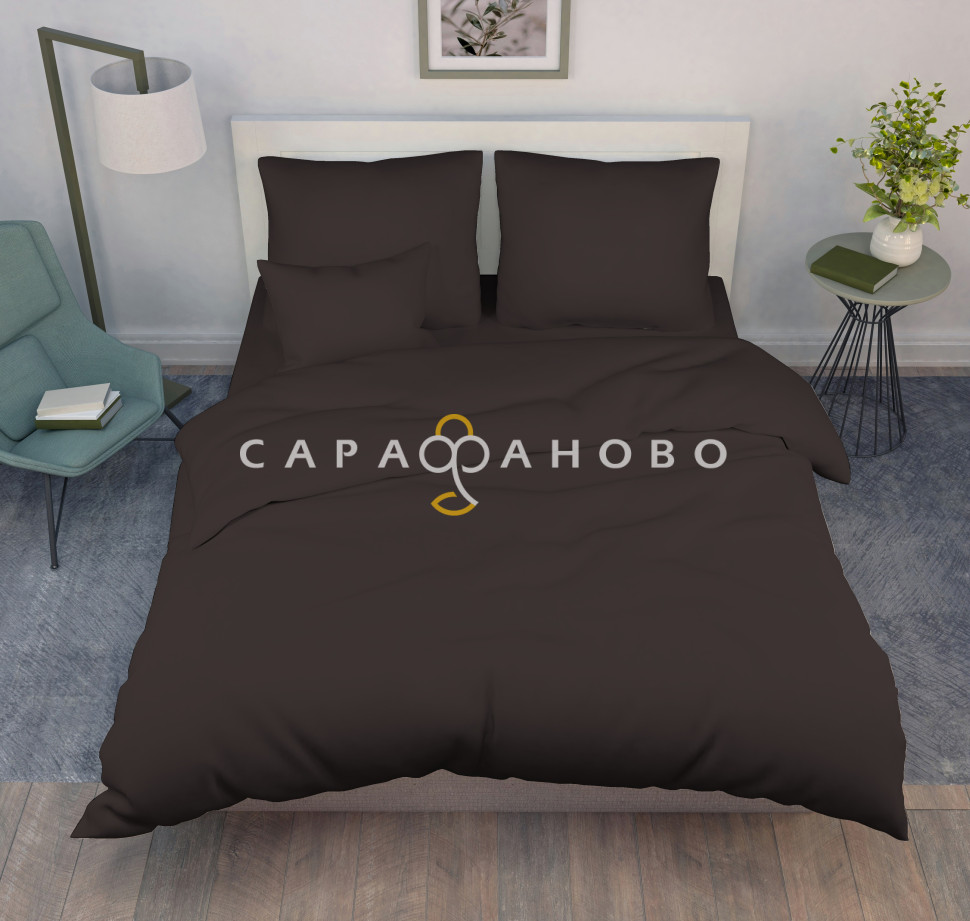 Ткань Бязь гладкокрашеная 220 см 120 гр цвет Шерл, фото 1