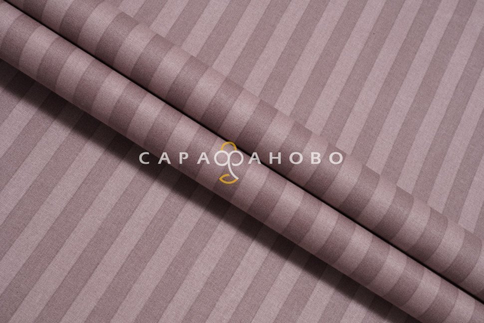 Ткань Поплин-страйп 220 см рис. 12245/5 Какао, фото 1