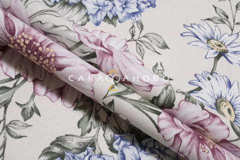 Ткань поплин 220 см "Саломея" рис 11394-1