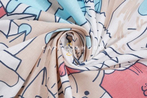 Ткань Бязь 150 см рис Pet cats 10307 вид 1