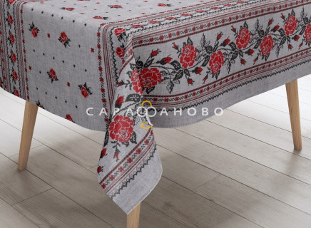 Ткань Рогожка 150 см рис. 30015/1 Розовое утро