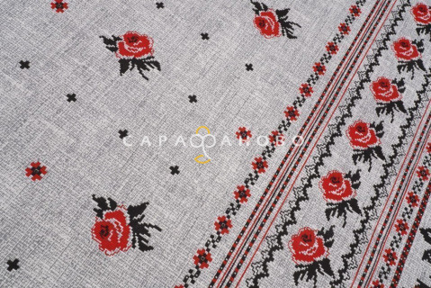 Ткань Рогожка 150 см рис. 30015/1 Розовое утро