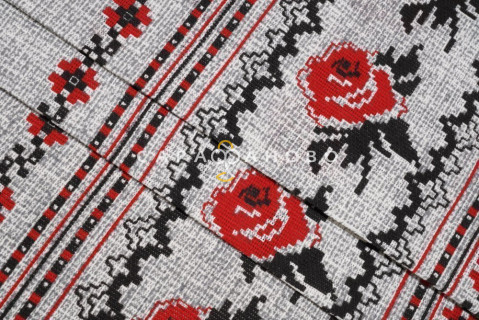 Ткань Рогожка 150 см рис. 30015/1 Розовое утро