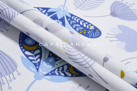 Ткань Рогожка 150 см "Колибри" рис 12836-1