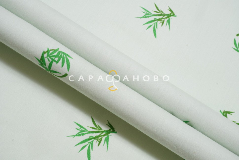 Тик набивной 220см "Хлопок" рис Bamboo 5 На отрез, фото 1