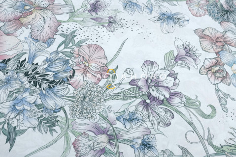 Ткань Перкаль 220 см "Фритаун" рис 6665 вид 1