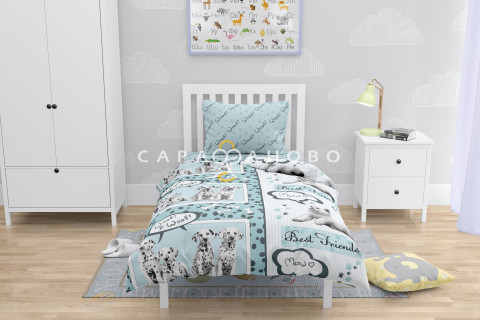 Ткань Бязь 150 см рис. 9957+9958(1) "Лапочка моя"