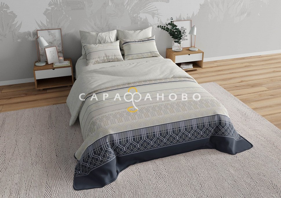 Ткань Перкаль 220 см 115 гр рис Афина вид 1 (основа), фото 1