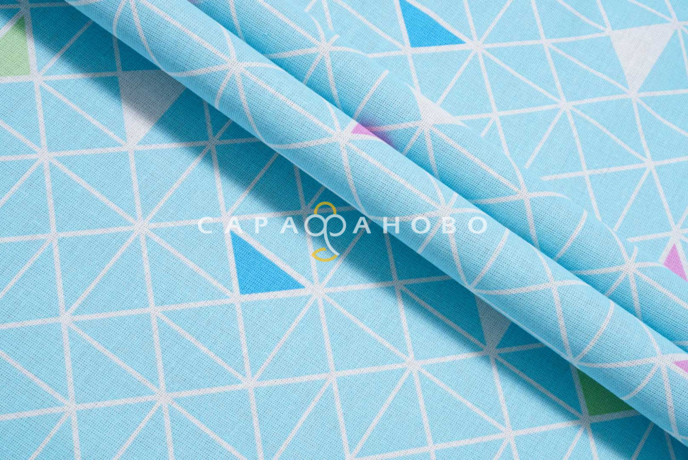 Ткань бязь 220 см 120 гр рис Треугольники 4/1, фото 6