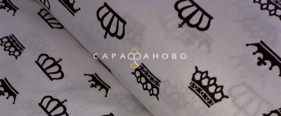 Ткань Бязь детская 150 см 120 гр Короны 1694а-25, фото 1