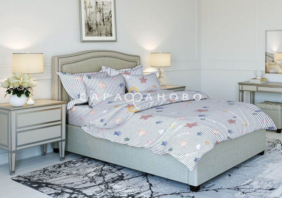 Ткань Бязь 150 см рис. 9654-1 "Стелла", фото 1