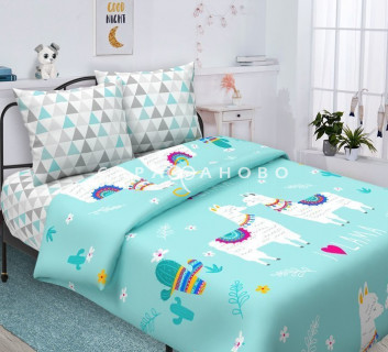 Ткань бязь детская коллекция 150 См. Лама (3053-1)