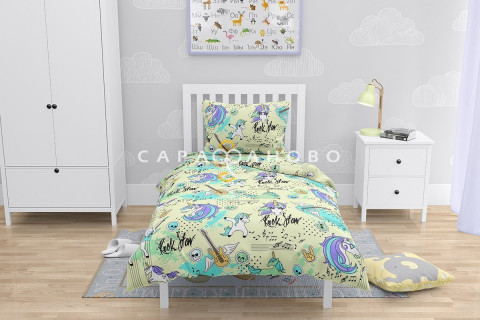 Ткань Бязь 150 см рис. 9469-2 "Единороги"