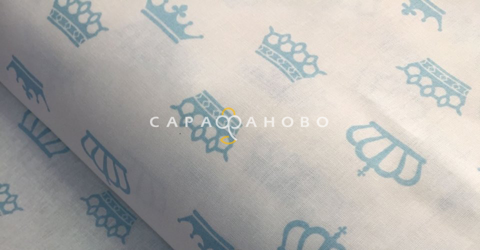 Ткань Бязь детская 150 см 120 гр Короны 1694а-7, фото 1
