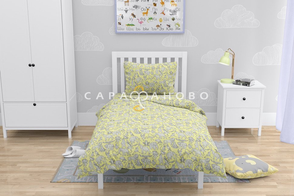 Ткань Бязь 150 см рис. 7969-2 "Акуна матата", фото 1