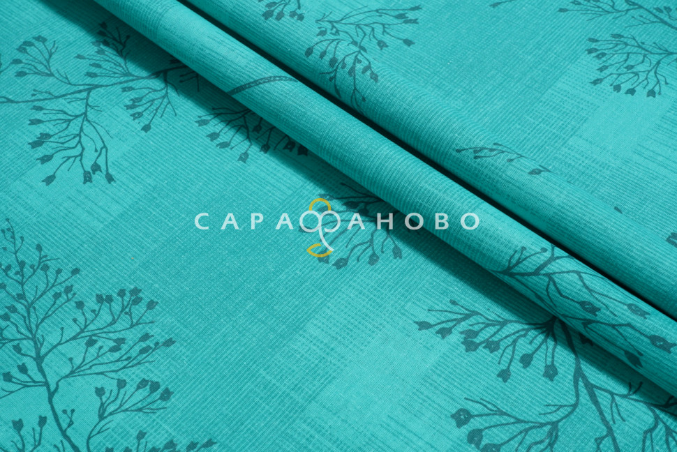 Ткань бязь 150 см 140 гр. рис 295 Ботаника вид 3/2, фото 2
