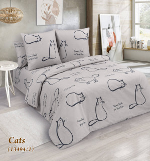 Ткань поплин 220 см 115 гр рис 13494\1 Cats