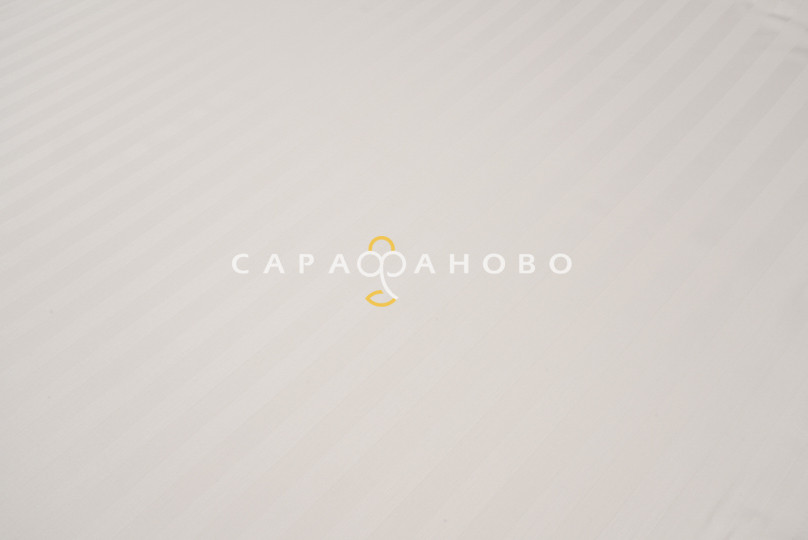 Ткань Сатин Страйп 1х1 250 см 120 гр цвет Жемчужный 86107/1, фото 3