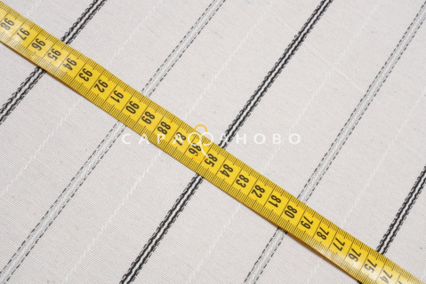 Ткань Тик матрасный 165 см 170 гр рис. 3 вид 14/3 (чёрная просновка) На отрез
