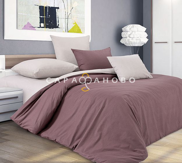 Ткань Перкаль 220 см 110 гр рис. Текстура вид 20 какао, фото 10