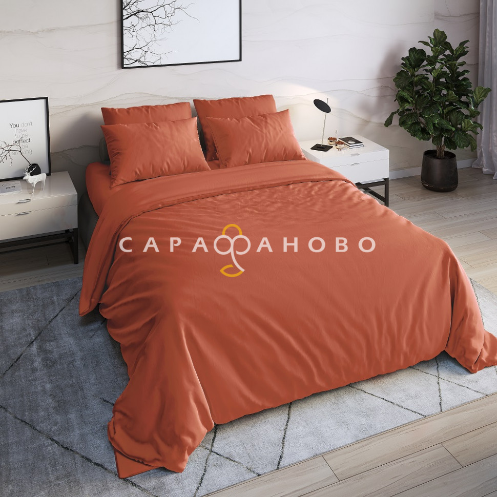 Ткань Сатин Твил 220 см 115 гр Терракот 33001/18-1449, фото 1
