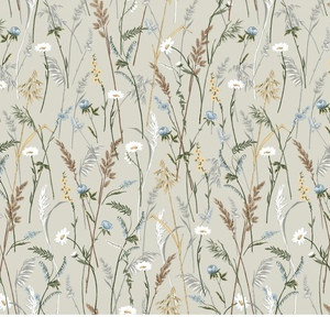2-21 Ткань п/лён кисл.140гр. ш. 150 Полевая ромашка, фото 1