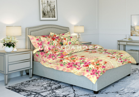 Ткань Бязь 150 см рис. 5200-2 "Душистый горошек"