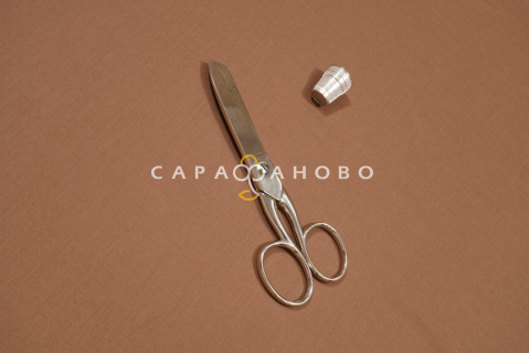 Ткань Сатин 220 см "Коричневый" рис 70047