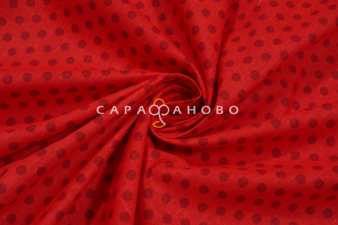 Ткань Бязь дублированная 150 см 10135 вид 5 (вишневый горох)
