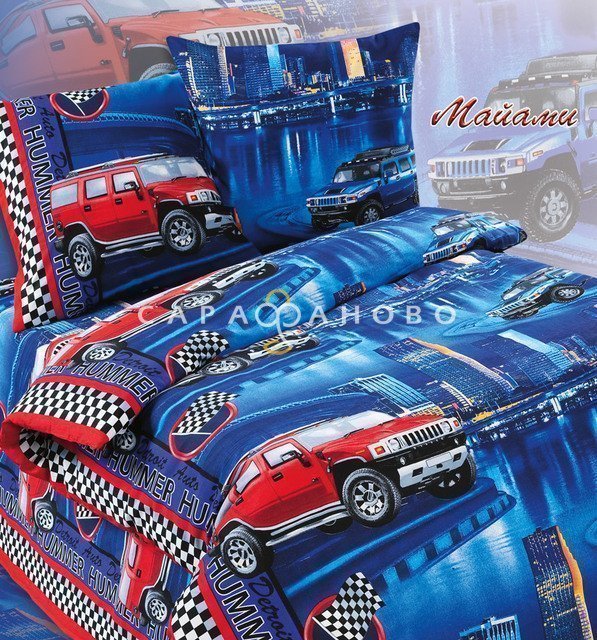 Ткань Бязь 150 см Детская коллекция "Майами" рис 4144 вид 1, фото 1