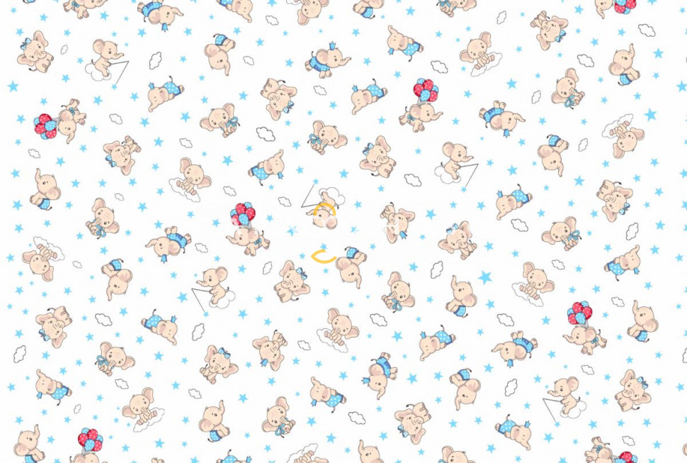 Ткань Ситец 95 см рис 29153 вид 1 Слоник (На отрез), фото 8