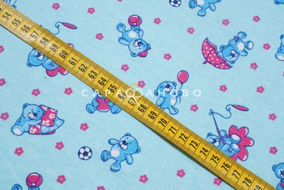 Ткань Фланель 90 см рис.  5264-1 "Крошка мишутка", фото 5