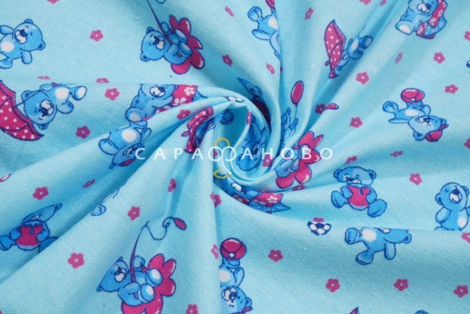 Ткань Фланель 90 см рис.  5264-1 "Крошка мишутка", фото 8