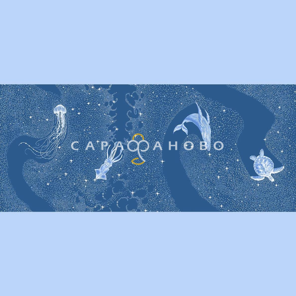 Полотно вафельное 150 см 150 гр наб рис 29335-3 На море, фото 1